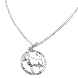 Vedhæng Zodiac Taurus med kæde 1,4 mm flad rustning sølv 925 45 cm