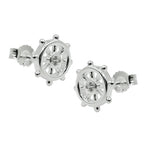 Ørestift ørering 9mm rat Cubic Zirconia Sølv 925