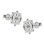 Ørestift ørering 9mm rat Cubic Zirconia Sølv 925