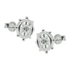 Ørestift ørering 9mm rat Cubic Zirconia Sølv 925