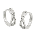 Ringe med hængsel 14x5mm løkke Otte Infinity-skilte med kubiske zirkonier sølv 925