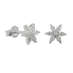 Ørestikker 8mm Blomst eller Stjerne Cubic Zirconia Sølv 925