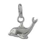 Vedhæng 12x7mm Dolphin Shiny Silver 925