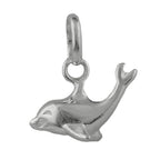 Vedhæng 12x7mm Dolphin Shiny Silver 925