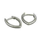 Ørering-rammehængsel 16x11mm spids oval skinnende sølv 925