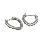 Ørering-rammehængsel 16x11mm spids oval skinnende sølv 925
