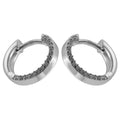 Ring ørering 13x2mm foldehængsel med Cubic Zirconias Silver 925