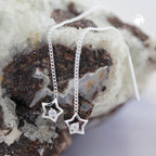 Pull-Through ørering-øreringe 57x5mm med Cubic Zirconia Silver 925
