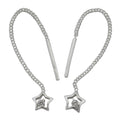 Pull-Through ørering-øreringe 57x5mm med Cubic Zirconia Silver 925
