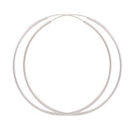 Ring ørering 70x2mm trådring med spænde skinnende sølv 925