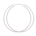 Ring ørering 70x2mm trådring med spænde skinnende sølv 925