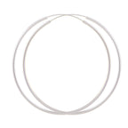 Ring ørering 70x2mm trådring med spænde skinnende sølv 925