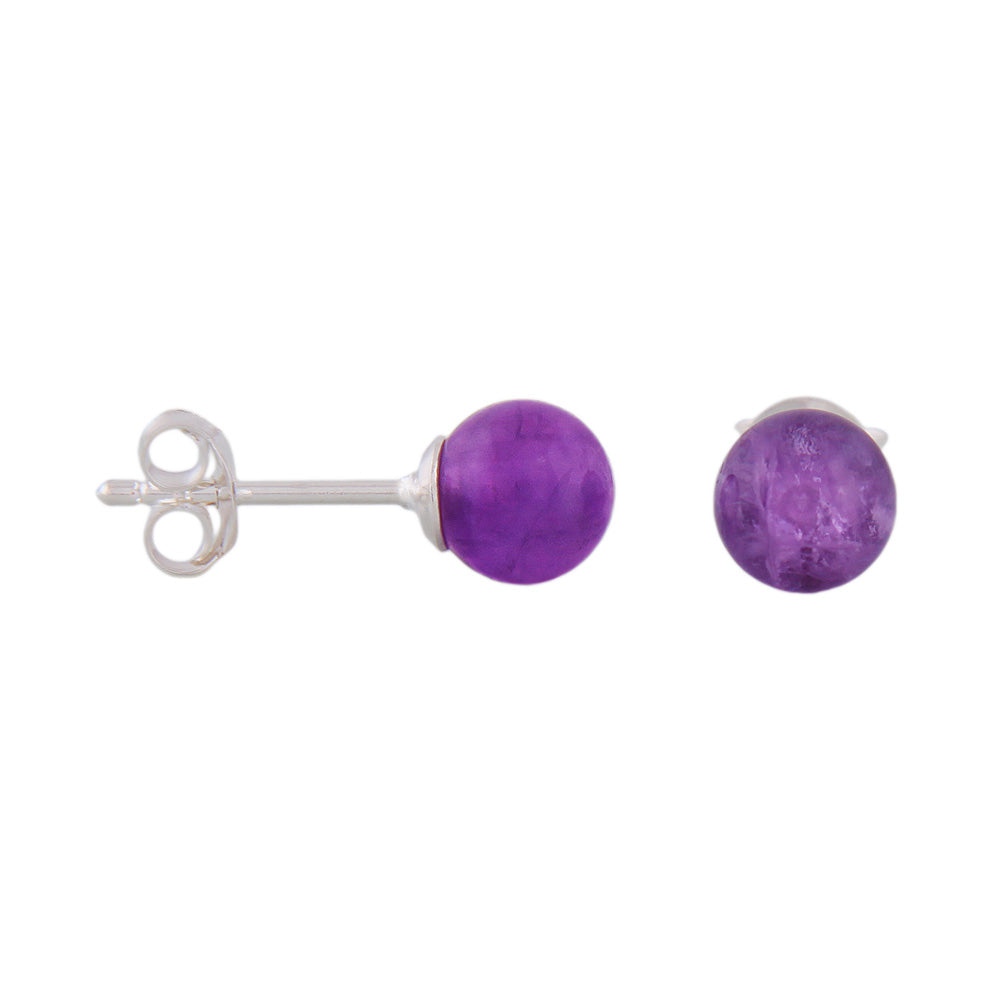 Ørestikker Ørering ca. 6 mm Amethyst Sølv 925