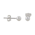 Ørestikker 4mm kugle skinnende sølv 925