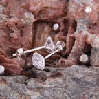 Ørestikker 6mm Cubic Zirconia Rundt Sæt Sølv 925