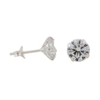 Ørestikker 6mm Cubic Zirconia Rundt Sæt Sølv 925