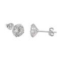 Ørestikker 8mm Cubic Zirconia Rundt Sæt Sølv 925